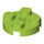 LEGO Lime Plate 2 x 2 Round with Axle Hole (with &#039;X&#039; Axle Hole) (4032)