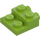 LEGO Lime Plate 2 x 2 x 0.7 with 2 Studs on Side (4304 / 99206)