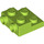 LEGO Lime Plate 2 x 2 x 0.7 with 2 Studs on Side (99206)