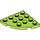 LEGO Lime Plate 4 x 4 Round Corner (30565)