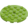 LEGO Lime Plate 6 x 6 Round with Pin Hole (11213)