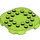 LEGO Lime Plate 6 x 6 x 0.7 Round Semicircle (66789)