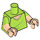 LEGO Limette Shaggy Torso mit Light Flesh Arme mit Kurz Lime Sleeves und Light Flesh Hände (973 / 16360)