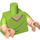 LEGO Limette Shaggy Torso mit Light Flesh Arme mit Kurz Lime Sleeves und Light Flesh Hände (973 / 16360)