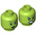 LEGO Lime She-Hulk, Green Minifigure Head (Recessed Solid Stud) (3626 / 29944)