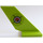LEGO Lime Shuttle Tail 2 x 6 x 4 with compass and volcano on both sides Sticker (6239)