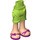 LEGO Lime Skirt with Side Wrinkles with Pink Star sandals (11407 / 35566)