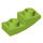 LEGO Lime Slope 1 x 2 Curved Inverted (24201)