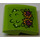 LEGO Limette Steigung 2 x 2 Gebogen mit Magenta und Orange Blumen mit Green Blätter Aufkleber (15068)