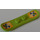 LEGO Lime Snowboard (Short) with Lightning and Leaves Sticker (18746)