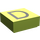 LEGO Lime Tile 1 x 1 with &#039;D&#039; with Groove (11536 / 13409)