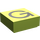 LEGO Lime Tile 1 x 1 with &#039;G&#039; with Groove (11544 / 13413)