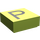 LEGO Limoen Tegel 1 x 1 met Letter P met groef (11562 / 13425)