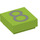 LEGO Lime Tile 1 x 1 with Number 8 with Groove (11613 / 13446)