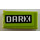 LEGO Lime Tile 1 x 2 with DARX Sticker with Groove (3069)