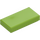 LEGO Lime Tile 1 x 2 with Groove (3069 / 30070)