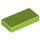 LEGO Lime Tile 1 x 2 with Groove (3069 / 30070)