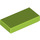 LEGO Lime Tile 1 x 2 with Groove (3069 / 30070)