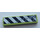 LEGO Lime Tile 1 x 4 with Black and White Danger Stripes 8963 Sticker (2431)