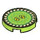 LEGO Chaux Tuile 2 x 2 Rond avec Green Scales, Jaune Yeux et Tan Les dents Bague avec porte-goujon inférieur (14769 / 104417)