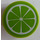 LEGO Lime Tile 2 x 2 Round with Lime Slice Sticker with &quot;X&quot; Bottom (14769)