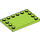 LEGO Lime Tile 4 x 6 med Knotter på 3 Edges (6180)