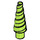 LEGO Lime Unicorn Horn med Spiral (34078 / 89522)