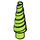 LEGO Lime Unicorn Horn with Spiral (34078 / 89522)