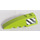 LEGO Lime Wedge 2 x 6 Double Left with Danger Stripes and Scratches Sticker (41748)