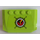 LEGO Lime Wedge 4 x 6 Curved with Volcano Explorers Logo Compass Pattern Sticker (52031)