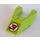 LEGO Lime Cuneo 6 x 4 Ritaglio con Rosso Number &#039;31&#039; Adesivo con intagli per bottoncini (6153)