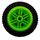 LEGO Lime Wheel Rim Ø30 x 20 with No Pinholes, with Reinforced Rim with Tire, Low Profile, Wide Ø43.2 X 22 ZR