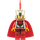 LEGO Lion King with Chrome Gold Crown, Red Plume and Red Cape (Lego Chess King) Minifigure