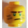 LEGO Lloyd Head with Dark Tan Stripes (Recessed Solid Stud) (3626)