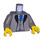 LEGO Lucius Malfoy Torso with Striped Suit and Silver Vest with Blue Tie with Dark Gray Arms and Yellow Hands (973 / 73403)