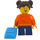 LEGO Madison - orange Coat og Rygsæk Minifigur