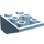 LEGO Maersk Blauw Helling 2 x 3 (25°) Omgekeerd zonder verbindingen tussen noppen (3747)