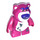 LEGO Magenta Bear (Standing) mit Purple Eyebrows und Nose