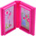 LEGO Magenta Book 2 x 3 with Fairy and Flowers Story Sticker (33009)