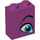 LEGO Magenta Brick 1 x 2 x 2 with Blue Eye Right with Inside Stud Holder (3245 / 52088)