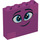 LEGO Magenta Klods 1 x 4 x 3 med Smiling Ansigt (49311 / 52098)