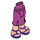LEGO Magenta Friends Long Skirt with Purple Sandals (19792 / 92817)