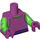 LEGO Magenta Green Goblin with Bright Green Skin and Magenta Outfit Minifig Torso (973 / 88585)