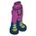 LEGO Magenta Biodro z Pants z Dark Niebieski I Limonka Boots (16925 / 35573)