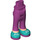 LEGO Magenta Hip with Pants with Dark Turquoise Shoes and White Laces (35642)