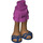 LEGO Magenta Lonkka jossa Lyhyt Kaksinkertainen Layered Hame jossa Sininen sandals (35629 / 92818)