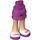 LEGO Magenta Heup met Kort Dubbele Layered Skirt met Wit Shoes met Magenta Laces en Soles (23898 / 92818)