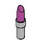 LEGO Magenta Lipstick met Medium Stone Grijs Handvat (25866 / 93094)