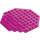 LEGO Magenta Plate 10 x 10 Octagonal with Hole (89523)