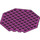 LEGO Magenta Plate 10 x 10 Octagonal with Hole (89523)